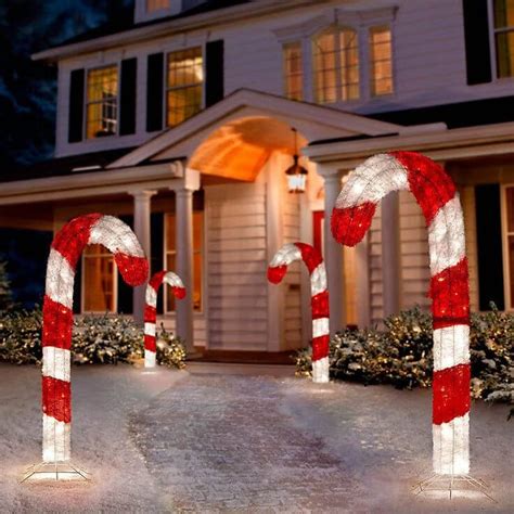 giant candy cane christmas decoration|large outdoor christmas candy canes.